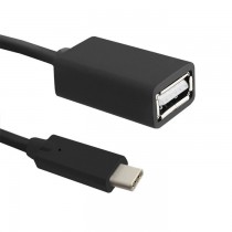 Qoltec Kabel USB 2.0 A żeński / USB 3.1 typC męski | 0,25m