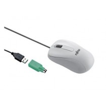Fujitsu myš M530 USB - 1200dpi Laser Mouse Combo - redukce USB PS2, 3 button Wheel Mouse with Tilt-Wheel-Function - BÍLÁ