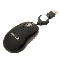 LogiLink Mini myszka USB z rozwijanym kablem