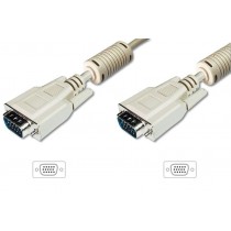 Assmann Kabel połączeniowy VGA 1080p 60Hz FHD Typ DSUB15/DSUB15 M/M 1,8m Szary