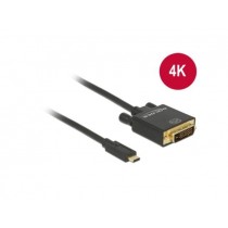 DeLOCK DeLock DVI 24+1 > USB-C (ST-ST) 1m Adapterkabel 4K 30Hz Schwarz
