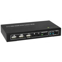 Techly 2-portowy przełącznik KVM HDMI/USB 2x1 z audio