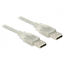 DeLOCK Kabel USB-A -> USB-A M/M 3m 2.0 Przezroczysty