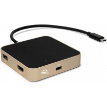 OWC USB-C Travel Dock (5 portów, pass through 60W) Gold