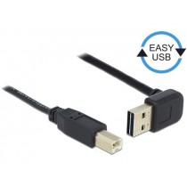 DeLOCK Kabel USB AM-BM 2.0 0.5m czarny kątowy góra/dół Easy-USB