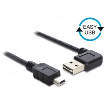 DeLOCK Kabel USB mini AM-BM 2.0 0.5m czarny kątowy lewo/prawo Easy-USB
