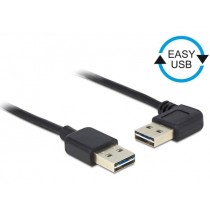 DeLOCK Kabel USB AM-AM 2.0 0.5m czarny kątowy lewo/prawo Easy-USB