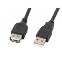 Lanberg Przedłużacz kabla USB 2.0 AM-AF czarny 5M