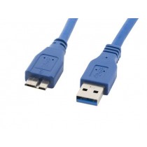 Lanberg Kabel USB 3.0 micro AM-MBM5P 0.5M niebieski