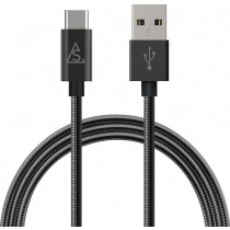 Holdit Smartline kabel USB-C 2.0 metalowy 1m czarny