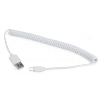 Gembird CC-mUSB2C-AMBM-6-W Micro-USB 2.0 spirala, 1.8m, biały