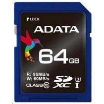 A-Data Karta pamięci SDXC PremierPro 64GB UHS-I U3 V30 100/80 MB/s