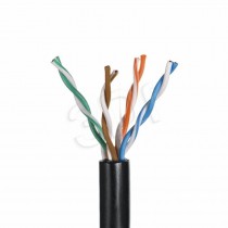 A-LAN Kabel UTP drut zewnętrzny suchy 100% miedź KIU5OUTS305Q (UTP; 305m; kat. 5e; kolor czarny)