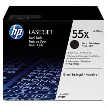 HP Toner 55X P3015 Czarny CE255XD 12.5k Dwupak