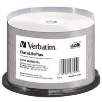 Verbatim CD-R 52x 700MB 50P CB DL Printable Azo 43745