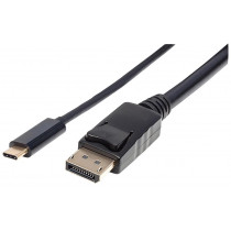 Manhattan 152464 Kabel monitorowy adapter USB-C na DisplayPort DP 4K M/M czarny 2m