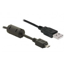 DeLOCK Kabel USB micro->USB-A 2.0 1m czarny ferryt 82299
