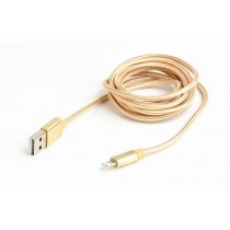 Gembird CCB-mUSB2B-AMLM-6-G kabel USB do 8-pin, oplot, wtyki w osłonie metalowej, 1.8m, złoty