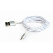 Gembird CCB-mUSB2B-AMLM-6-S kabel USB do 8-pin, oplot, wtyki w osłonie metalowej, 1.8m,srebrny