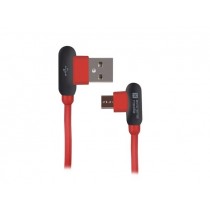 NATEC NKA-1199 Extreme Media kabel microUSB - USB 2.0 (M), 1m, kątowy, czerwony