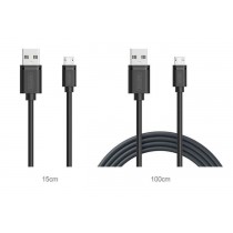 Unitek Zestaw kabli C4050BK, 2w1 USB - microUSB, 1m + 0,15m
