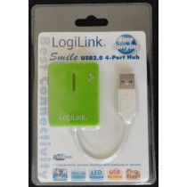 LogiLink | USB 2.0 Hub 4-Port, Smile, Green