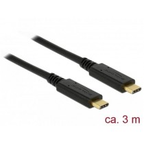 DeLOCK Kabel USB-C M/M 2.0 3m czarny E-Marker