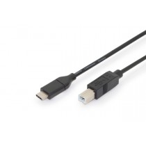 Assmann Kabel polaczeniowy USB 2.0 HighSpeed Typ USB C/B M/M, Power Delivery, czarny 1,8m