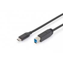 Assmann Kabel połączeniowy USB 3.0 SuperSpeed 5Gbps Typ USB C/B M/M Power Delivery czarny 1.8m