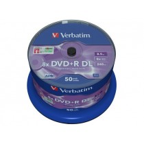 Verbatim 43758 DVD+R DLspindle 50 8,5GB 8x matt silver surface