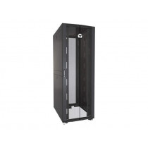 Vertiv Rack 48U 2265mm (96.16?)H x 600mm (23.62?)W x 1215mm (47.83?)D with (1) 77% Perforated Locking Front Door, (2) 77% Perforated Split Locking Rear Doors, Color RAL 7021 Black gray