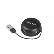 NATEC Hub USB 4 porty Bumblebee USB 2.0 czarny