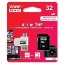 GoodRam Karta pamięci microSDHC 32GB CL10 + Adapter + Czytnik