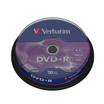 Verbatim DVD+R 16x 4.7GB 10P CB 43498