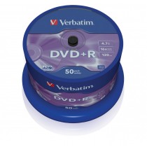 Verbatim 43550 DVD+Rcake box 50 4.7GB 16x matte silver