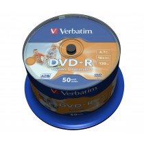 Verbatim DVD-R 16x 4.7GB 50P CB PRINTABLE 43533