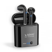 Savio Słuchawki bezprzewodowe TWS-02 BT 5.0 z mikrofonem i power bankiem