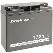 Qoltec Akumulator AGM 12V | 17Ah | max. 255A