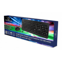 Esperanza Zestaw bezprzewodowy klawiatura + mysz Akron USB 2,4 GHz