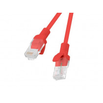 LANBERG PATCHCORD KAT.5E 0.25M CZERWONY FLUKE PASSED 10-PACK