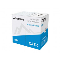 LANBERG Kabel UTP Kat.6 CU 305 m drut szary