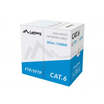 LANBERG Kabel FTP Kat.6 CU 305 m drut szary