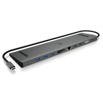 RaidSonic Technology Stacja dokująca IB-DK2106-C Type-C z potrójnym wyjściem wideo, 2x High Speed HDMI typu A, 1x interfejs VGA, trzy interfejsy USB 3.0Single