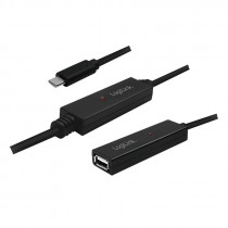 LogiLink Aktywny repeater USB 2.0 A żeński do USB-C męski, dł. 20m