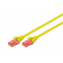 Digitus Patch cord U/UTP kat.6 PVC 5m Żółty