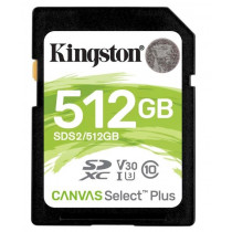 Kingston Karta pamięci SD 512GB Canvas Select Plus