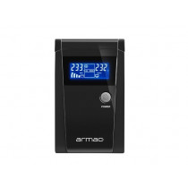Armac Zasilacz awaryjny Line-In 650VA Office Pure Sine Wave LCD 2x230v schuko metalowa obudowa