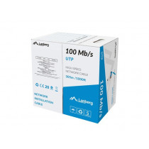 Lanberg Kabel LAN UTP 100Mb/s 305m drut cca niebieski