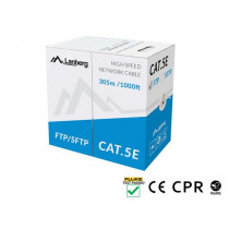 Lanberg Kabel SFTP kat.5e 305m drut CU LCS5-11CU-0305-S Szary