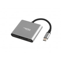 NATEC Multi Port Fowler mini USB-C PD, USB 3.0, HDMI 4K